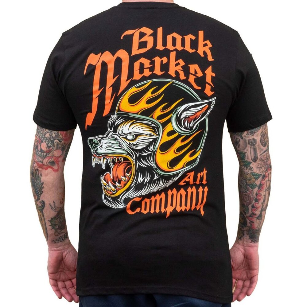 Tattooed Mean Mouse Black T-shirt Custom Art S-M-L-XL-2XL NWT